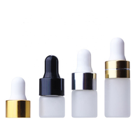 Flacon d'huile essentielle en verre, petit flacon compte-gouttes avec couvercle à vis en argent, 1ml 2ml 3ml 5ml, 10 pièces