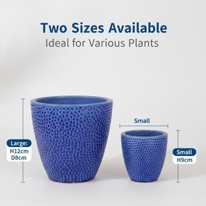 Pots de fleurs en céramique au design classique moderne pour l'intérieur et l'extérieur, avec trous de drainage, finition émaillée, vente en gros - Product Image 3