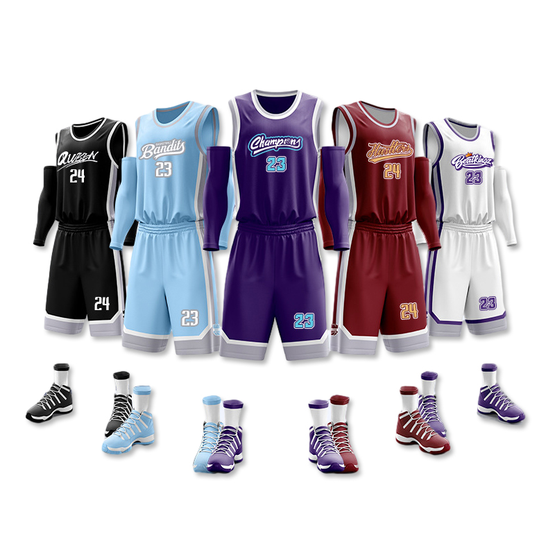 Custom Nieuwste Ontwerp Basketbal Jersey Mesh Ademende Professionele Match-Kwaliteit Stof Unisex Jersey Basketbal Uniformen