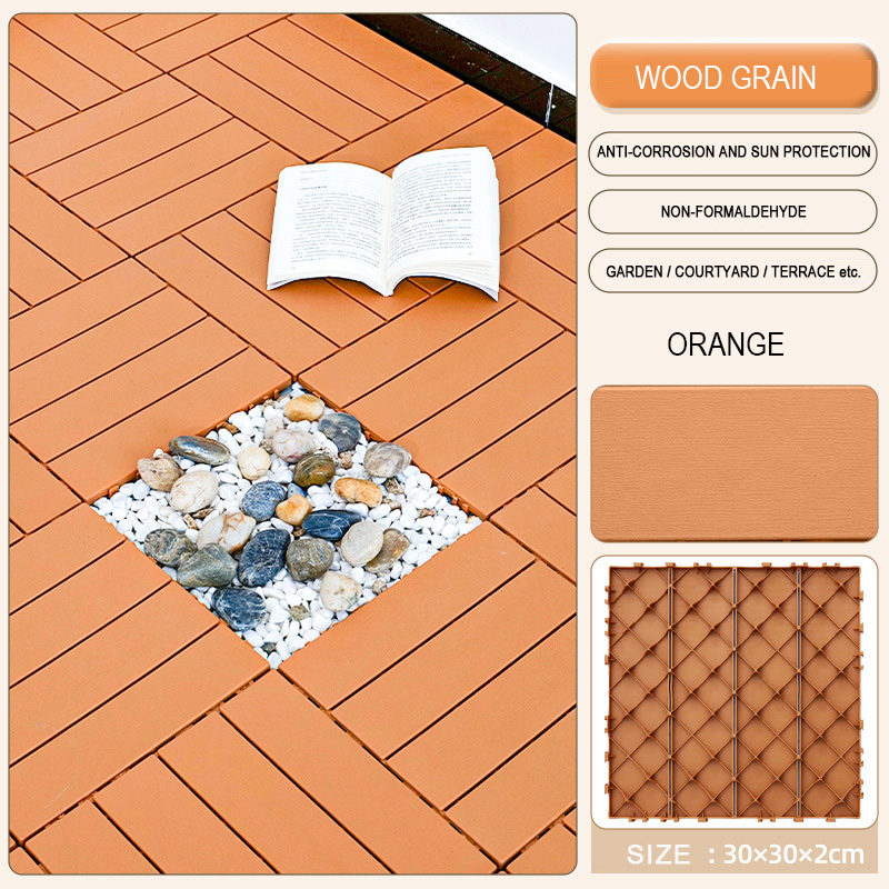Couleur orange grain de bois