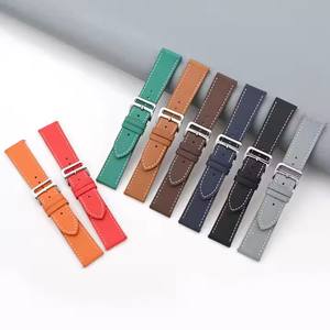 Bracelet de <span class=keywords><strong>montre</strong></span> double face en cuir véritable 18/20/22mm bracelet de <span class=keywords><strong>montre</strong></span> en cuir véritable à dégagement rapide pour hommes et femmes accessoires de bracelet de <span class=keywords><strong>montre</strong></span> en cuir - Product Image 1