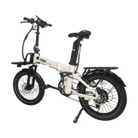 Vélo électrique pliable en alliage d'aluminium de 20 pouces, 250W, 7 vitesses, batterie au lithium, porte-bagages arrière, pour trajets urbains, directement de l'usine