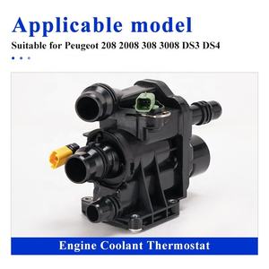 Boîtier de thermostat moteur 9807198480 pour Peugeot 208 2008 308 3008 <span class=keywords><strong>DS3</strong></span> DS4 Thermostat de refroidissement moteur 9806243480 vert 2 broches - Product Image 6