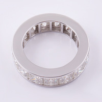 Bijoux fins bagues princesse coupe moissanite fiançailles hommes bagues diamant 14k 18k or jaune moissanite bague en diamant