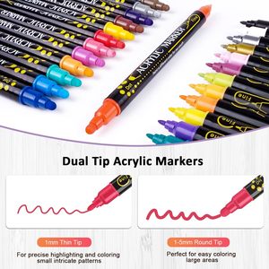 <span class=keywords><strong>Meilleur</strong></span> prix pinceau pointe marqueur croquis couleur croquis encre non toxique double stylo marqueur stylo - Product Image 5