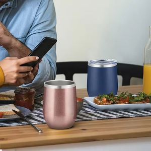 Tazas de boda personalizadas al por mayor, taza de huevo de 12oz, taza de viaje de regalo, vaso de vacío rosa, termo, botella, vaso de vino <span class=keywords><strong>con</strong></span> tapa - Product Image 6