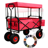 Chariot de courses pliable à double étage Sports Red Flyer 3 en 1 avec auvent