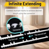 Système intelligent de rail de rideau en aluminium à haute résistance, glissement fluide, durable, solide, facile à installer