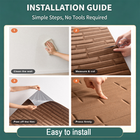 Panneau mural en mousse de velours 3D de luxe, autocollant, imperméable, facile à installer pour la décoration intérieure