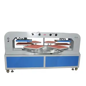 40*50cm New Arrival Hat Top And Bottom Fully Automatic 6 Six Stations Heat Transfer Printing Press Machine