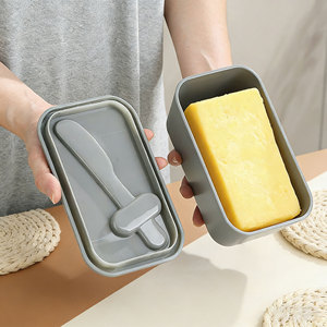 Contenedor de mantequilla rectangular con tapa y cuchillo para uso doméstico - Product Image 2