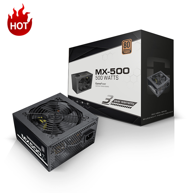 2025 High Quality APFC PC PSU ATX Power Supply 500W Computer Case GPU Gaming RGB Fan High Performance Modular Quiet Power Supply