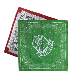 OEM logo stampato sciarpa <span class=keywords><strong>capelli</strong></span> giallo paisley bandana - Product Image 1