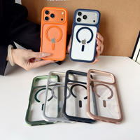 Coque de téléphone magnétique transparente hybride TPU PC antichoc avec protection d'appareil photo pour iPhone 17 Air 16 15 14 Plus 13 12 11 Pro Max