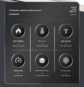 Gaufrier Électrique Professionnel Double Tête Commercial avec Minuteur Numérique et Thermostat pour Gaufres Bulle - Product Image 6