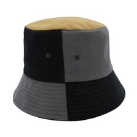 Fabricante al por mayor sombrero de cubo logotipo personalizado bordado algodón Patchwork liso sombrero de cubo