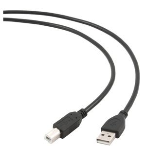 Câble USB 2.0 type A/M-B/M, 1,8 mètres, noir, idéal pour les transferts de données et la charge des appareils. - Product Image 1