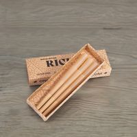 Cônes pré-roulés en papier brun non blanchi avec logo personnalisé, gomme arabique naturelle, emballage personnalisé OEM, 1000 pièces/boîte