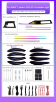 Kit LED 256 couleurs pour l'éclairage ambiant dynamique de l'intérieur des voitures F32 LHD/RHD