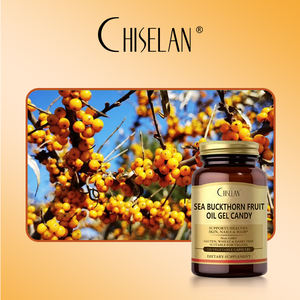 120 kapsul/kotak minyak Sea Buckthorn buah Gel kapsul lembut permen OEM grosir merek kustomisasi suplemen gizi - Product Image 1