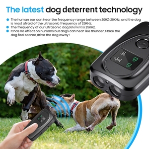 Appareil <span class=keywords><strong>anti</strong></span>-<span class=keywords><strong>aboiement</strong></span> portable rechargeable 3-en-1 pour chien, <span class=keywords><strong>portée</strong></span> de 9,75 m, ultrasonique, avec lumière LED intégrée - Product Image 4
