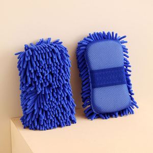 Wholesale Chenille Plush Cleaning <b>Brush</b> Block Super Sponge Gloves for Efficient Car Wash - Product Image 2