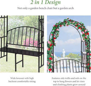 Ngoài Trời Băng Ghế Người Ghế Băng Ghế Dự Bị Kim Loại Arbor Cổng tò vò Cho Leo Núi Nhà Máy Vườn Vòm Nhiệm Vụ Nặng Nề - Product Image 5