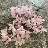 Bouquet de fleurs artificielles en tissu de soie de haute qualité, orchidée en forme de cœur, pour mariage, Saint-Valentin, Pâques, fête des mères, Thanksgiving