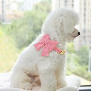 Collier de chien chat avec boucle en métal détachable personnalisé en gros avec nœud papillon - Product Image 4