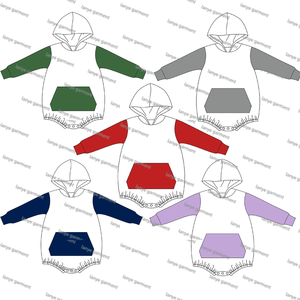 Nouvel arrivage de barboteuse <span class=keywords><strong>nouveau</strong></span>-<span class=keywords><strong>né</strong></span> avec poche <span class=keywords><strong>kangourou</strong></span>, combinaison patchwork à capuche à l'entrejambe, barboteuse à bulles pour bébé - Product Image 1