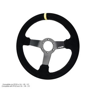 Volante Deportivo Simoni Racing Carrera 32 de Gamuza con Diseño Cóncavo, Modelo CAR/320C para Autos - Product Image 1