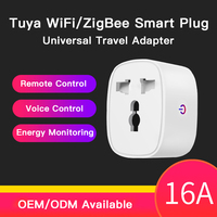 Adaptateur de voyage universel RSH 16A, prise intelligente Tuya, prise sans fil Zigbee WiFi, télécommande, prise avec prise Alexa Google