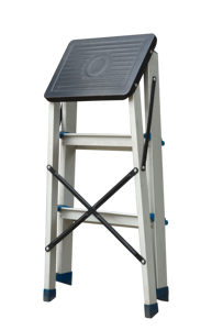 Échelle en alliage d'<span class=keywords><strong>aluminium</strong></span> pliante portable personnalisée de haute qualité épaissie sans fente avec repose-pieds - Product Image 4