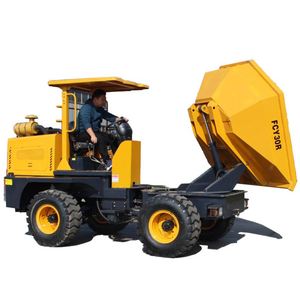 चार पहिया मिनी कंक्रीट डम्पर फ्रंट लोडर 3 टन 4x4 व्हील्ड हाई पावर इंजन ऑल-टेरीटर हूड घटक 1 वर्ष - Product Image 6