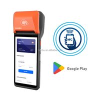 Terminal de point de vente portable Android 13 en gros, 6 pouces, 3 Go, 16 Go, 4G LTE, WiFi, BT, GPS, lecteur NFC, imprimante thermique 58 mm pour la billetterie