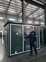 Poste de transformation compact extérieur triphasé 11kV 10kV 6kV 480V 220V 400V 50Hz avec transformateur intégré et station de recharge pour véhicules électriques