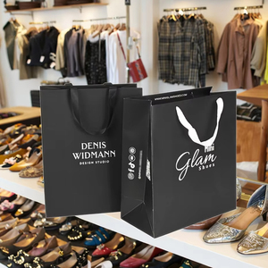 ถุงกระดาษพิมพ์ลายรีไซเคิลแบบกำหนดเอง-ถุงของขวัญและช้อปปิ้งสำหรับเครื่องแต่งกาย/เครื่องประดับ - Product Image 1