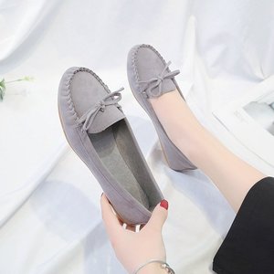 Zapatos Planos con Lazo Estilo Europeo Americano para Mujer, Diseño de Punta Descubierta, Tallas Grandes, para Primavera y Otoño, Ideales para Embarazadas - Product Image 4