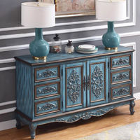 Console de rangement en bois de style rétro américain JINXI pour salon, entrée, chambre, cuisine et salle à manger