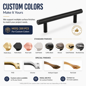 Koppalive OEM Custom High End Solid Brass Furniture Cupboard Door <strong>T</strong> <strong>Bar</strong> <strong>Handle</strong> 1200mm Long Cabinet Pulls for Wardrobe Kitchen - Product Image 4