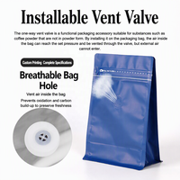 Sachet personnalisé à huit soudures latérales avec valve de dégazage, pochette refermable à fermeture éclair pour grains de café, aliments pour animaux, thé, noix grillées, emballage en feuille d'aluminium