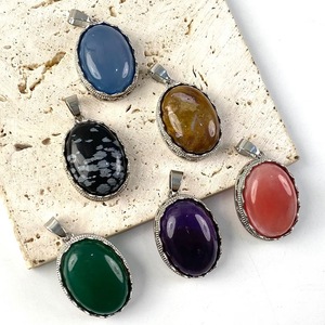 Nouvel Arrivage en Gros : Pendentif en Pierre Naturelle Ovale 18*25mm (Améthyste, Quartz Rose) pour la Fabrication de Bijoux - Product Image 4