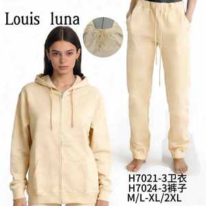 Completo da donna coordinato 2 pezzi: Felpa e Jogger, Abbigliamento Sportivo, Commercio all'ingrosso, Nuovo S-2XL H7021-3+H7024-3 - Product Image 1