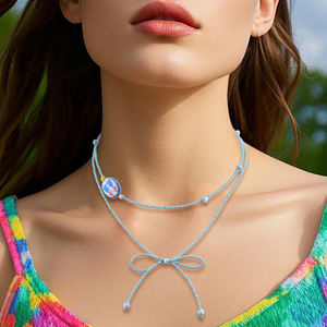 Déclaration bohème mode collier en couches pierre naturelle perlée pierre précieuse colorée avec cadeau de mariage durable pour femmes - Product Image 4