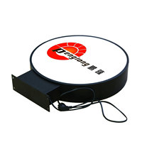 Boîte à lumière LED de qualité fiable, vente en gros, boîte à lumière publicitaire ronde extérieure, 50x50cm