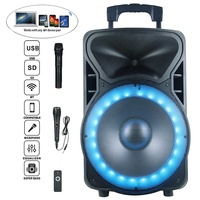 Sistema de Sonido PA para DJ con Subwoofer Profesional de 300W y 15 Pulgadas, 1 Canal, Inalámbrico TWS, Karaoke, Pantalla y Control Remoto por Computadora