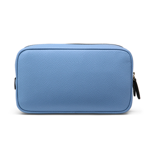Customized Mens High Quality Double Zip PU Leather Toiletry Washbag - Product Image 4