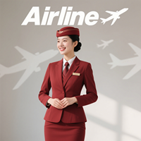 NOUVEAU Uniforme d'Hôtesse de l'Air ou d'Agent de Bord pour Femme, Costume d'Aviation Personnalisé avec Logo Couleur pour Compagnies Aériennes