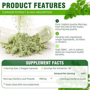 Kapsul <span class=keywords><strong>Moringa</strong></span> OEM - Bubuk <span class=keywords><strong>Moringa</strong></span> Murni - Suplemen Superfood untuk Kesehatan Imunitas & Usus, Kaya Antioksidan, Vitamin Esensial - Product Image 2
