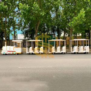 <span class=keywords><strong>Train</strong></span> électrique sans rails pour Noël et les fêtes, décorations lumineuses pour parcs d'attractions, centres commerciaux - Alimentation par batterie/diesel - Product Image 2